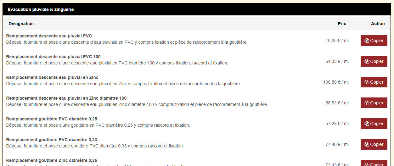 tarif moyen couvreur horaire forfait 3