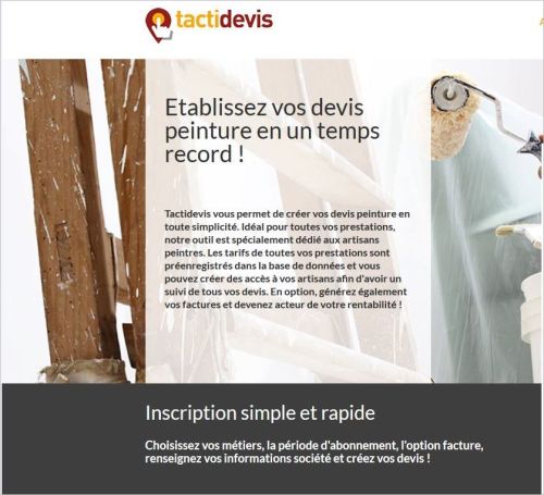 alt="Logiciel de devis et facturation pour peintres en bâtiment — Tactidevis, outil BTP pour chiffrage, signature et gestion de chantier"